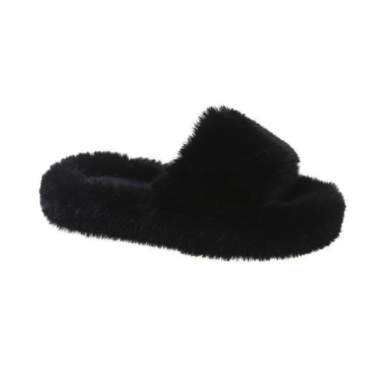 Faux Fur Slides